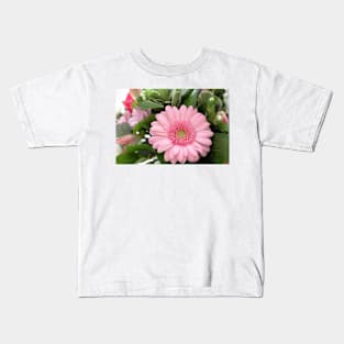 Pink Gerbera Daisy Flower Kids T-Shirt